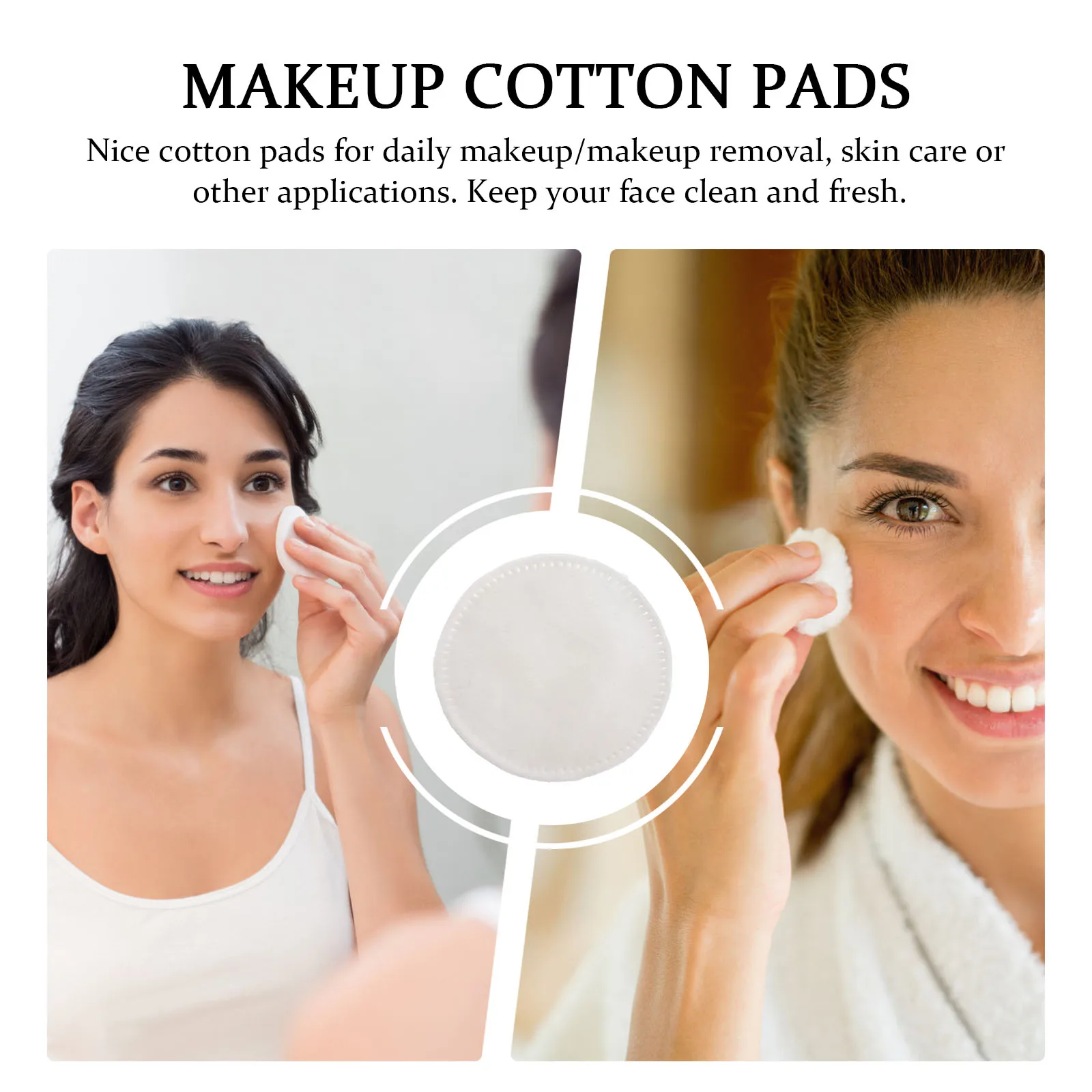 300 Uds. Almohadillas de algodón faciales gruesas rondas de algodón de maquillaje de tres capas eliminación de maquillaje suave y agradable para la piel desechable para el cuidado de la cara