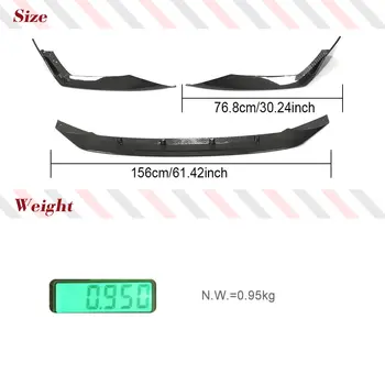 適用於Audi RS6 RS7 C8 Avant 旅行車 2019-2021 乾碳纖維車前保險桿唇擾流板汽車前唇下巴擾流板車身套件 8 最佳銷售 奧迪RS6車身套件 - №2