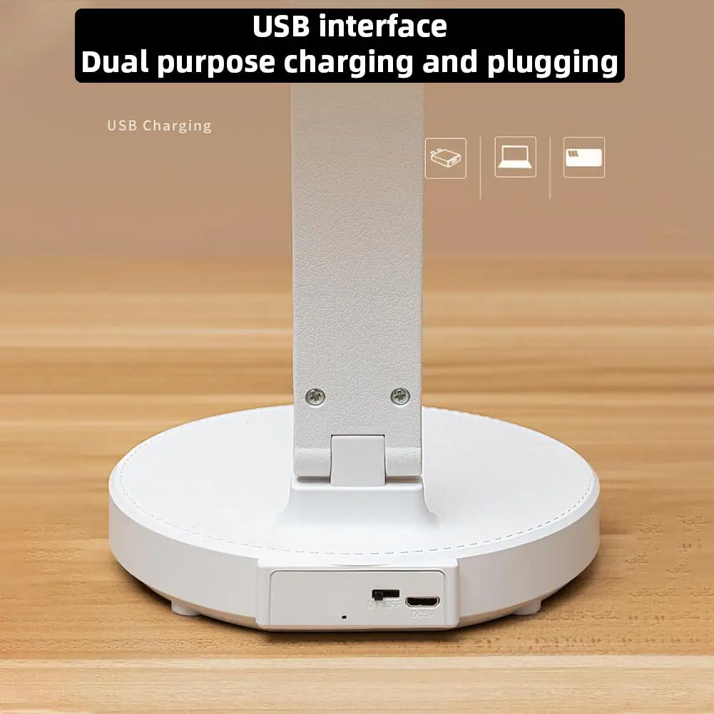 Rechargeable Desk Lamp With Brightness Memory Function 3 Colors Adjustable Brightness Touch Control Bedside Lamp