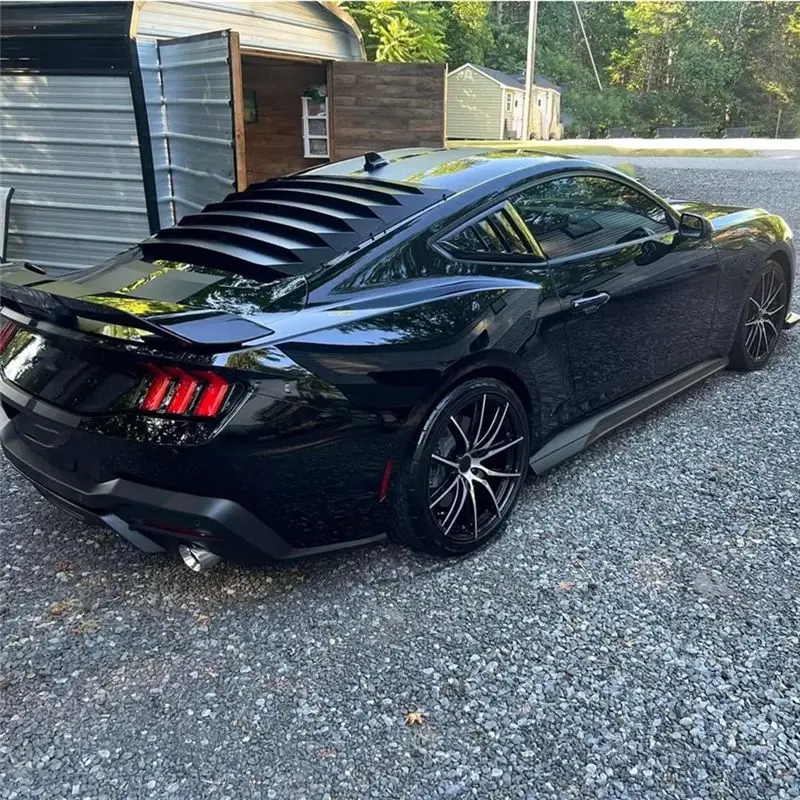 A024-Windshield Scoop Cover for Ford Mustang 2024 2025 Rear Window Louvers Trim Cover Side Window Louver