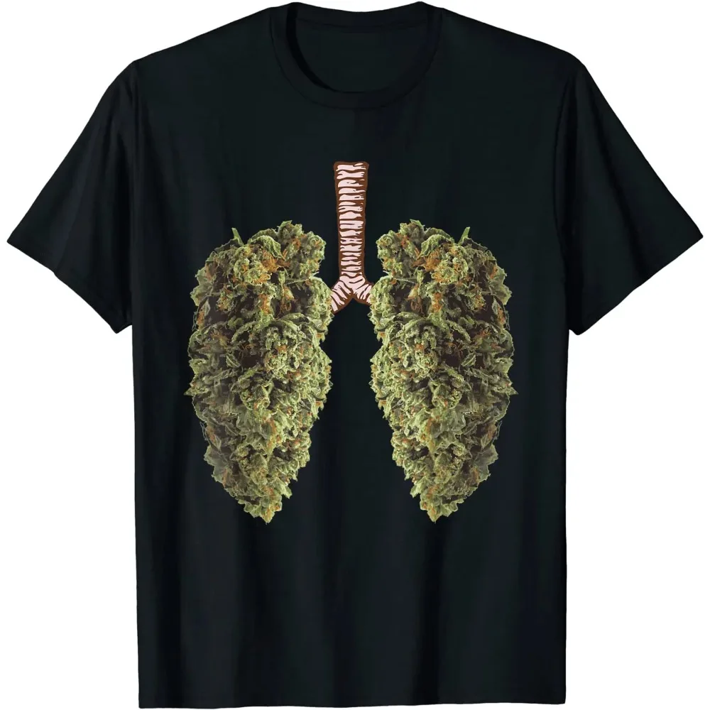 Funny Weed Lung  Bud T-Shirt - THC Lung TShirt T-Shirt Hot Sale Student Top T-shirts  Tees Printed