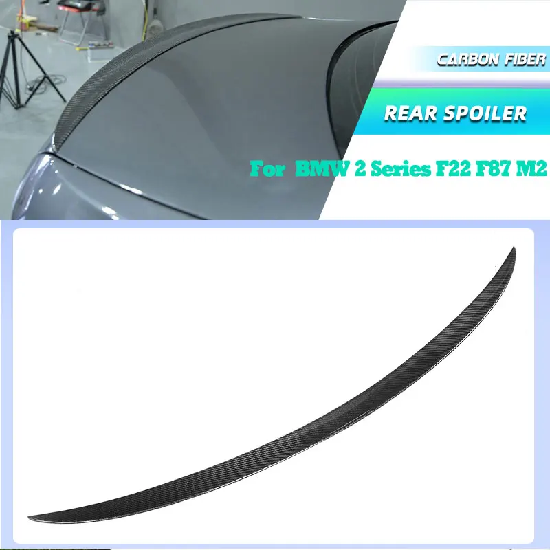 Full Carbon Fiber Car Rear Trunk Spoiler Wings for BMW 2 Series F22 F87 M2 Coupe 2014-2021 Rear Spoiler Boot Trunk Wing Lip