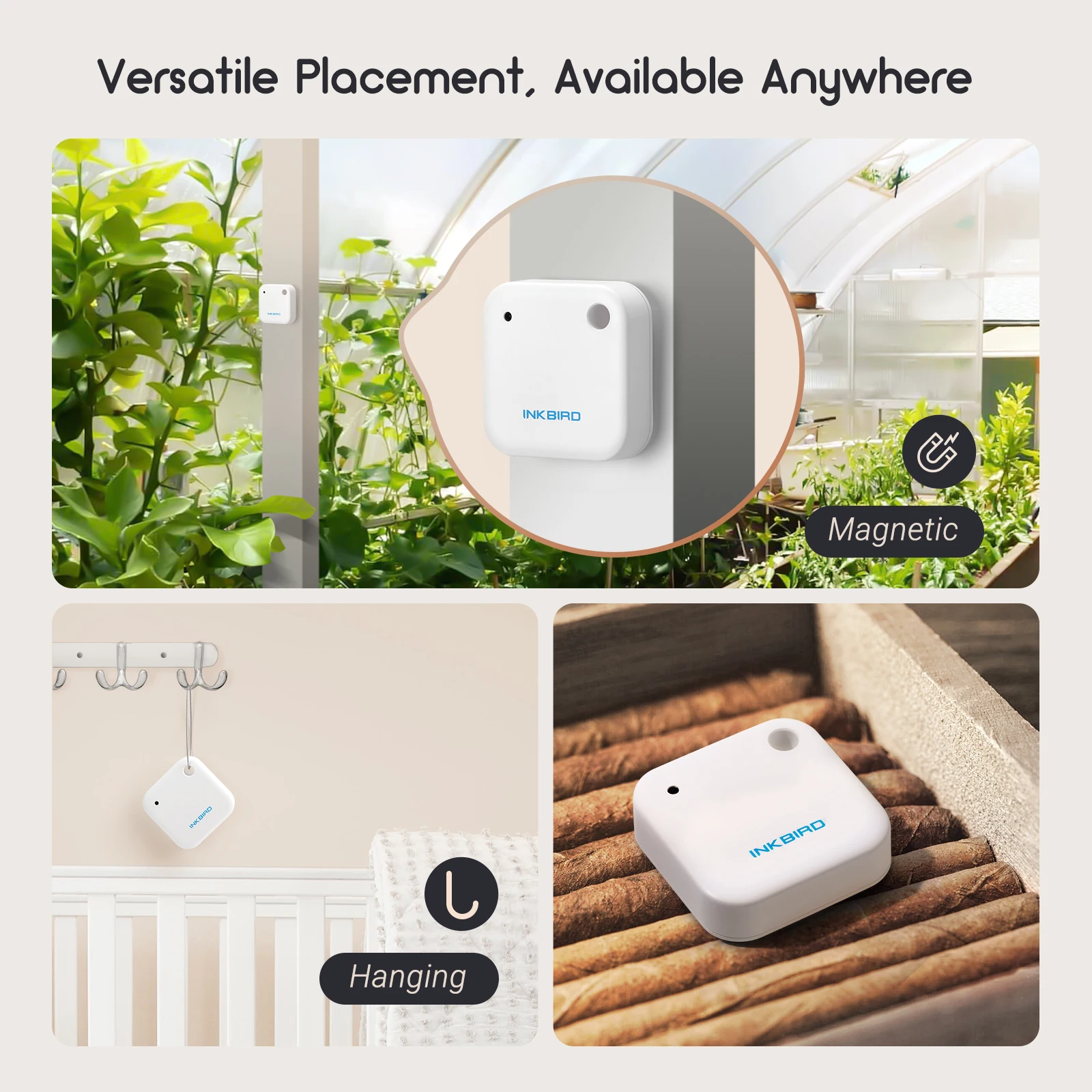 Inkbird 220V Euplug Draadloze Temperatuur Vochtigheidssensor Smart IBS-TH2 Digitale Hygrometer Thermometer Sensor M2 Wifi Gateway Set