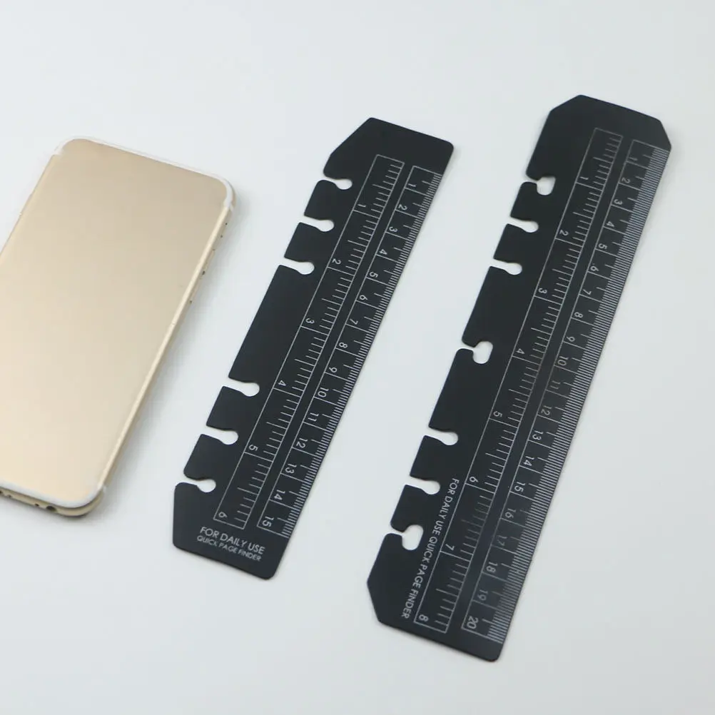 

3Pcs Thin Lightweight PVC Divider Ruler for Organizing Pages in Binders Clear Page Finder Ruler for A5 A6 A7 Notebooks School