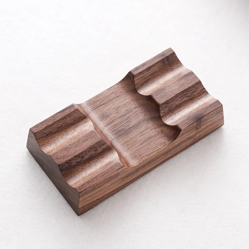 Wooden Brush Pen Rest Japanese Minimalist Style Creative Brush Rack Office Desktop Ornament Fountain Pen Holder Art Stationery