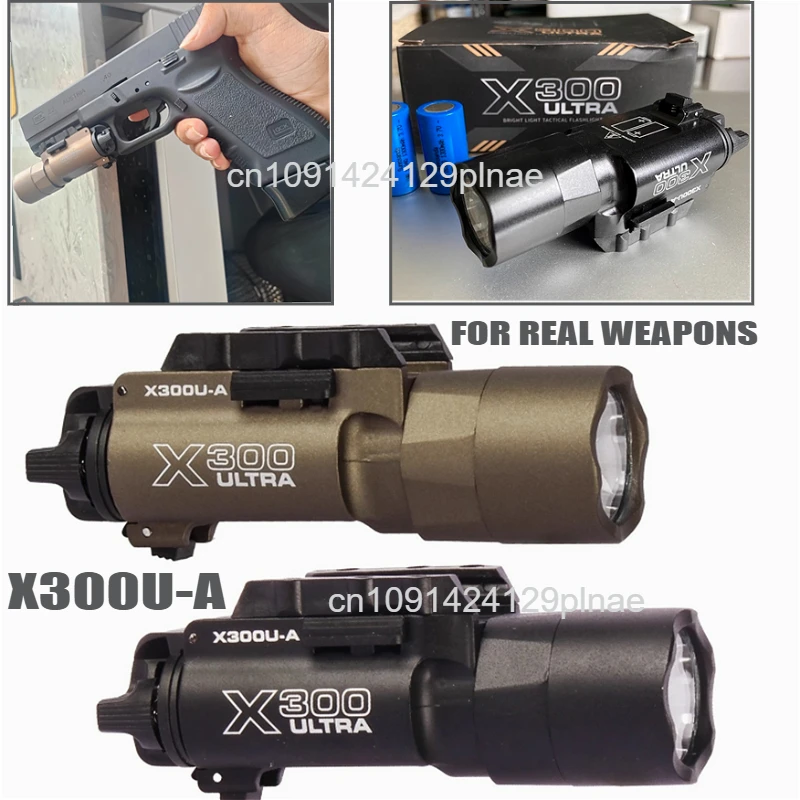 Tactical X300UA X300U-A Flashlight X300U Scout Light White LED Hunting Weapon Light Fit 20mm Picatinny Rail