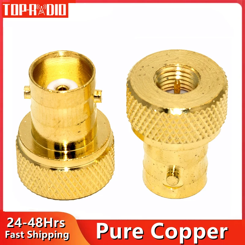 1PC BNC Female Jack to SMA Male Disc RF Coaxial Connector Adapter Gold Plated Walkie-talkie Antenna Converter