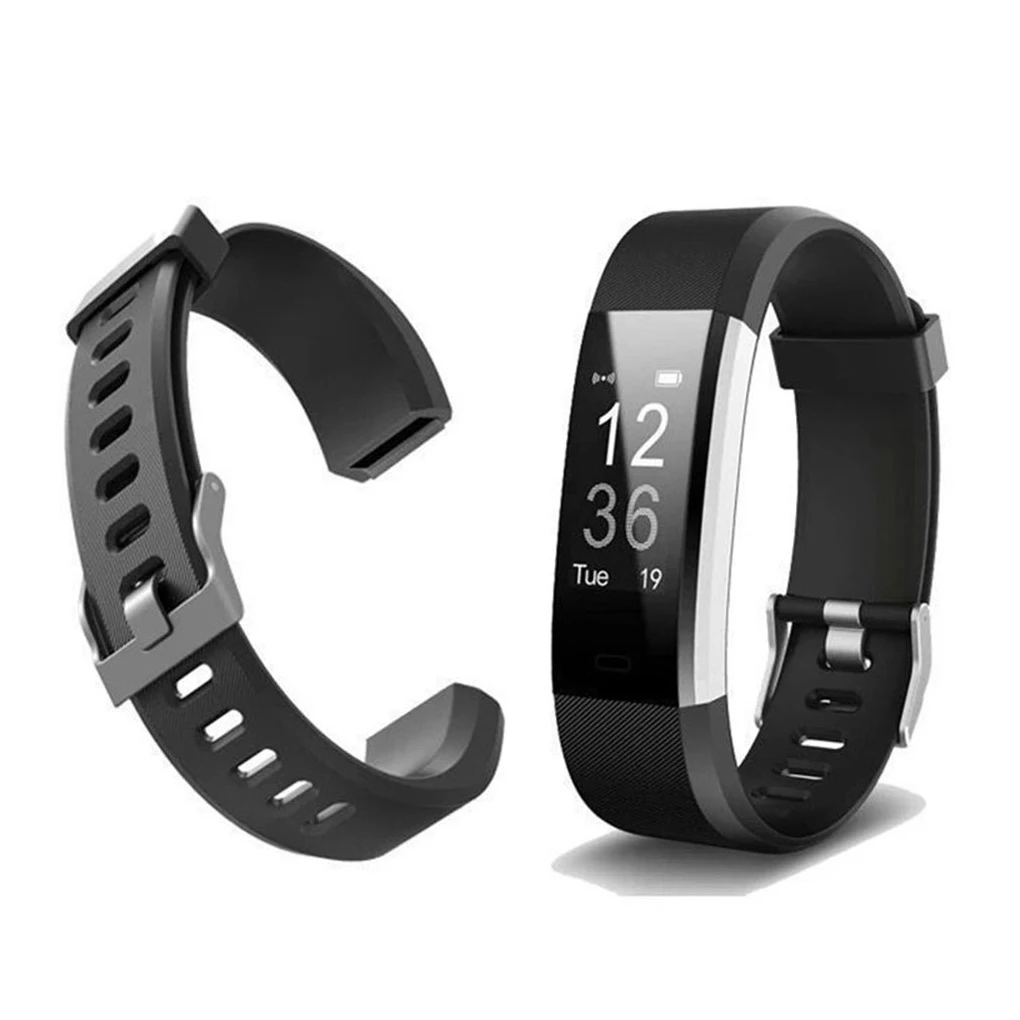 For ID115PLUS HR Bracelet Watch Strap For 115PLUS Smart Band Smart Bracelet Strap Replacement Silicone Watch Wristband