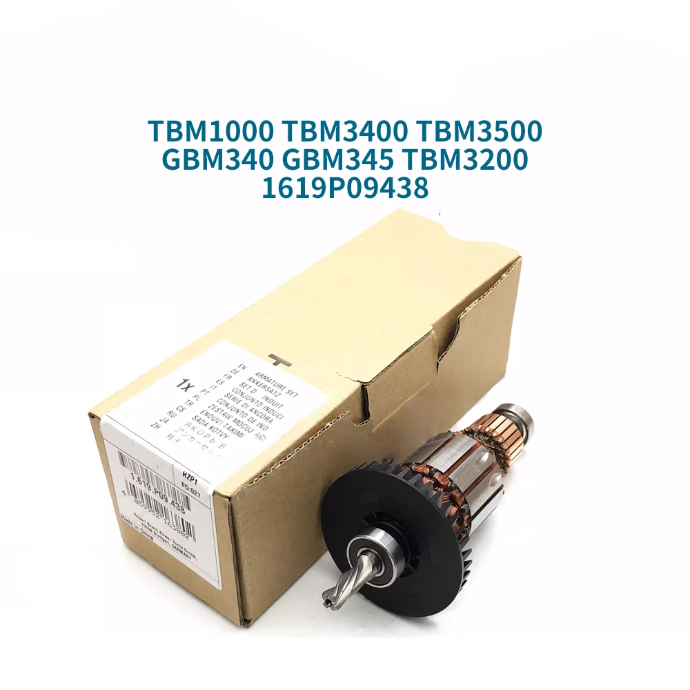 

AC220-240V Armature for Bosch TBM1000 3400 3500 GBM340 345 TBM3200 1619P09438 Power Drill Rotor Anchor Stator Coil Parts