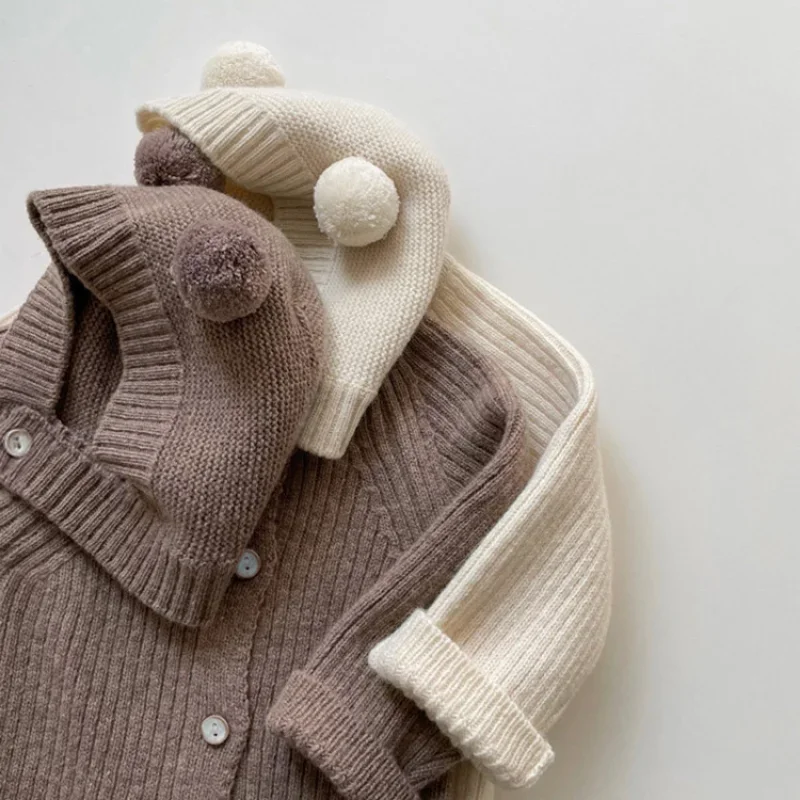 0-24M Newborn Kid Baby Boys Girls Winter Clothes Knit Warm Baby Romper Thick Jumpsuit Sweater Romper New Born Outfit B603