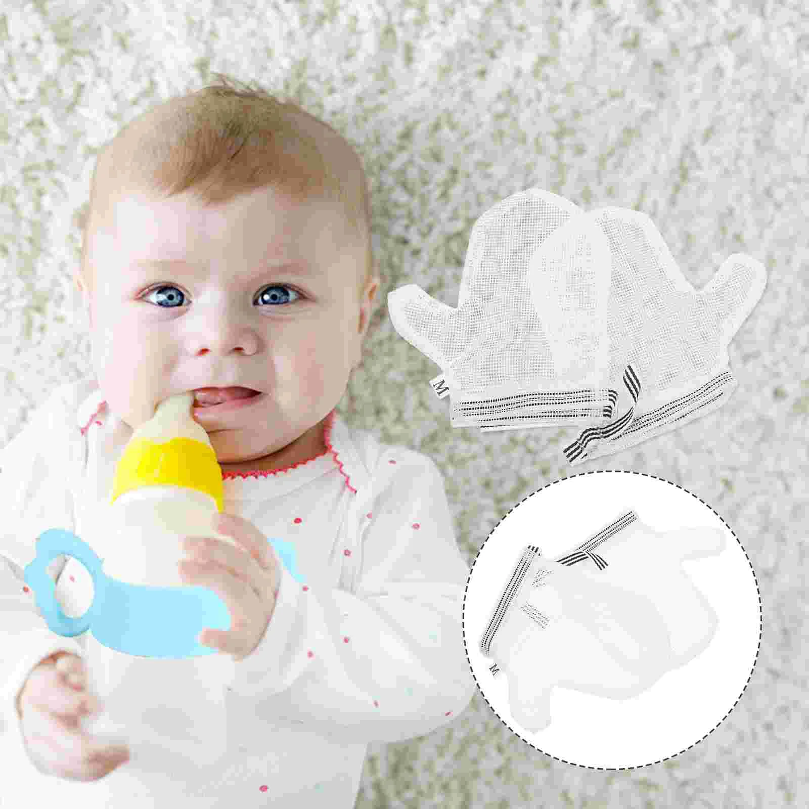 Bebe Anti-eating Gloves Baby Nail Kit Anti-sucking for Shield White Finger Stop Newborn Toys