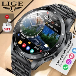 LIGE Sport Smart Watch Men Bluetooth Call ECG Health Monitor 1.50 Inch Screen IP67 Waterproof Ladies Gift Waterproof Smartwatch