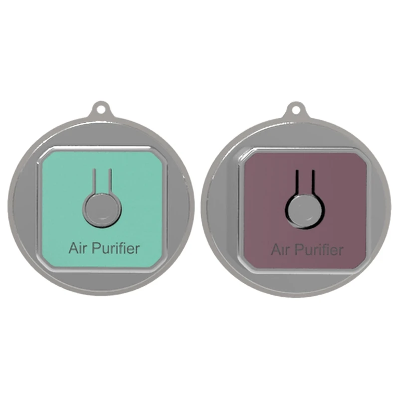 

2Pcs Portable Air Purifier Necklace Hanging Neck Negative Ion Generator Purifier For Car Personal Travel Filter Smoke