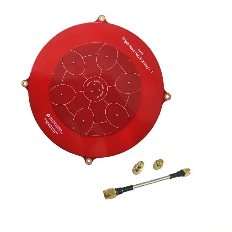 F62C 150mm Triple Feed Patches 5.8Ghz Images Transmitter 14Dbi Pagoda Array Antenna