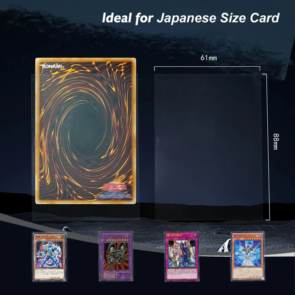 japanese size card sleeves yugioh 200 Pack Sleeve Compatible with Yu-gi-oh Card Sleeve 62x89mm quality inner sleeve for double 200 Pack Card Sleeve Compatible
