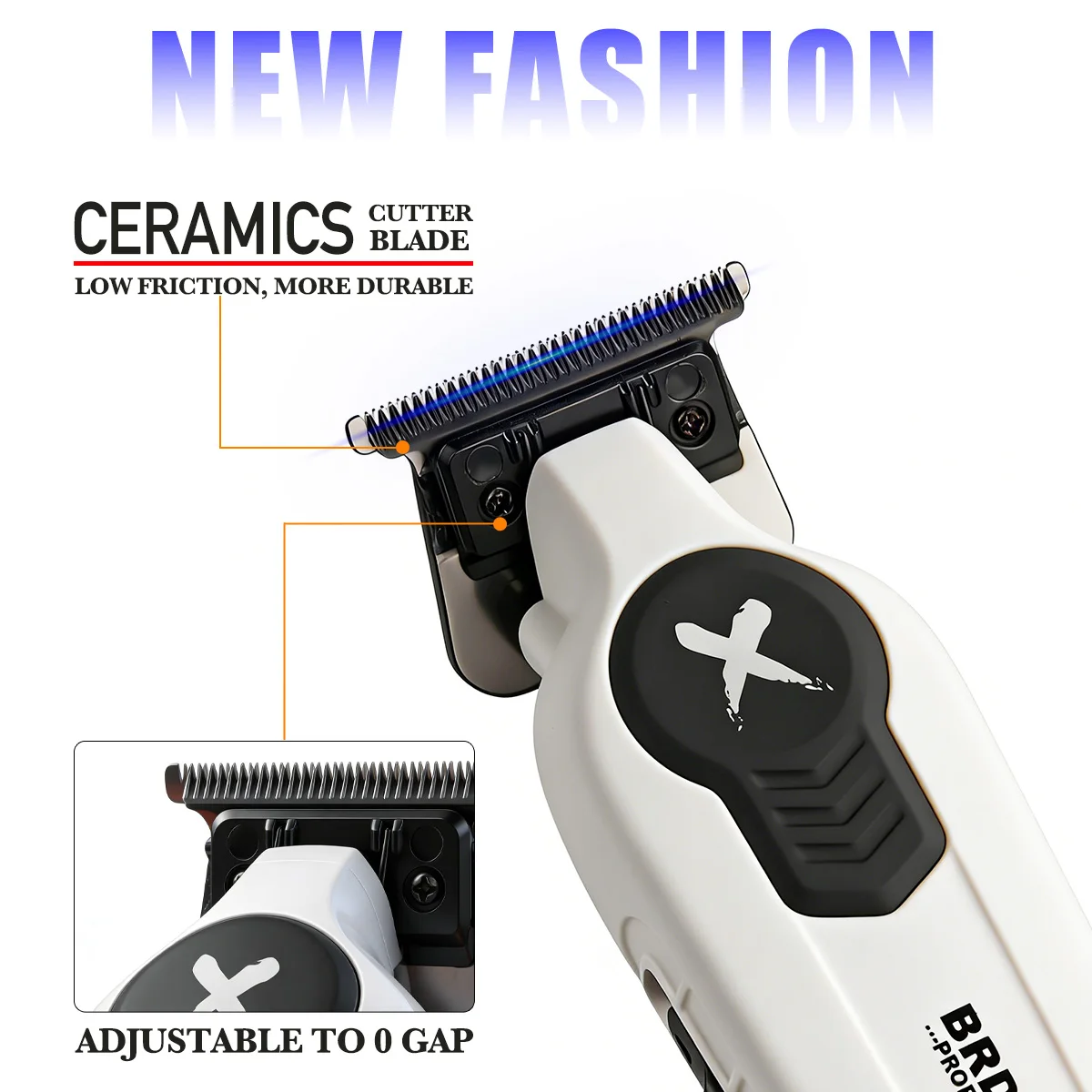 BRDCLIP FA1C FA1T 609 Professional Hair Clipper Trimmer Electric Shaver High Motor Power Barber Home Use for Men Charging base view 4