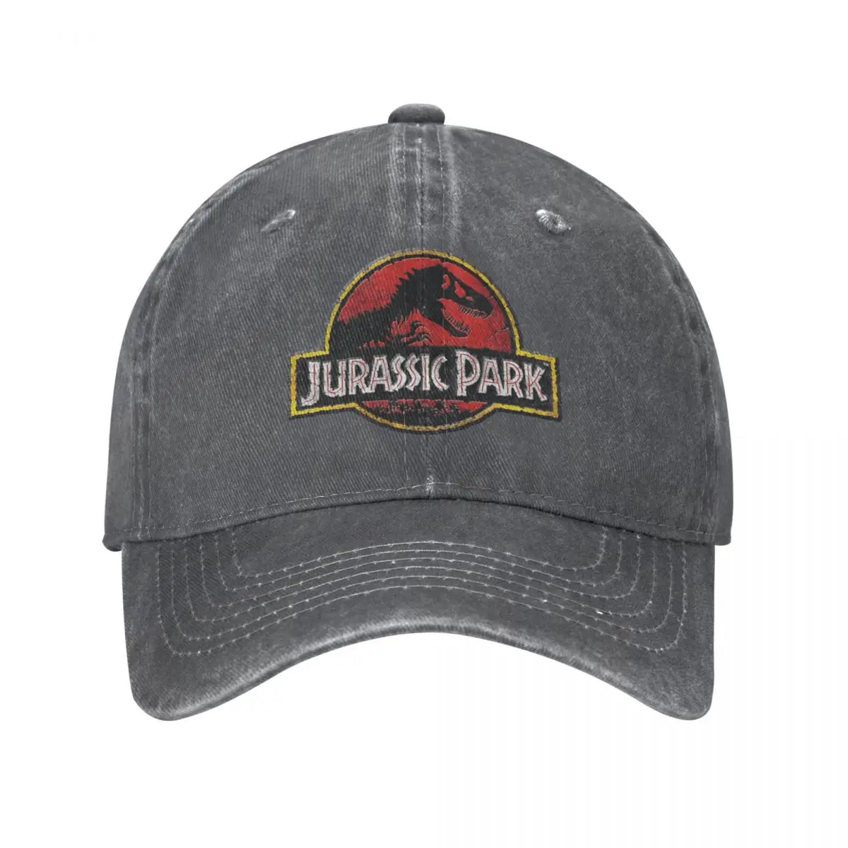 Jurassic Park Stone Logo Unisex Style Baseball Caps Distressed Washed Hats Cap Vintage Outdoor Activities Sun Cap