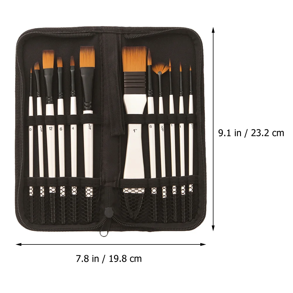 

1Set Oil Paint Brush Kit Gouache Acrylic Watercolor Durable Nylon Hair Painting Tools Large Quantity for Professional and