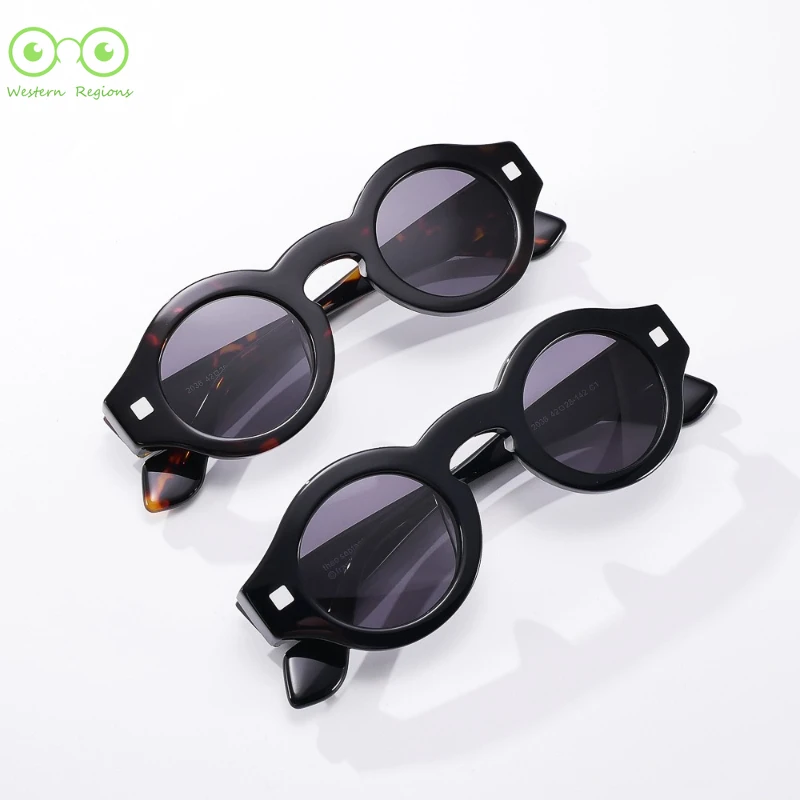 2025 신상 라운드 프레임 라이스 네일 남녀 공용 선글라스 레트로 아트 선글라스 트렌드 톨토이즈쉘 남녀 UV400 자외선 차단