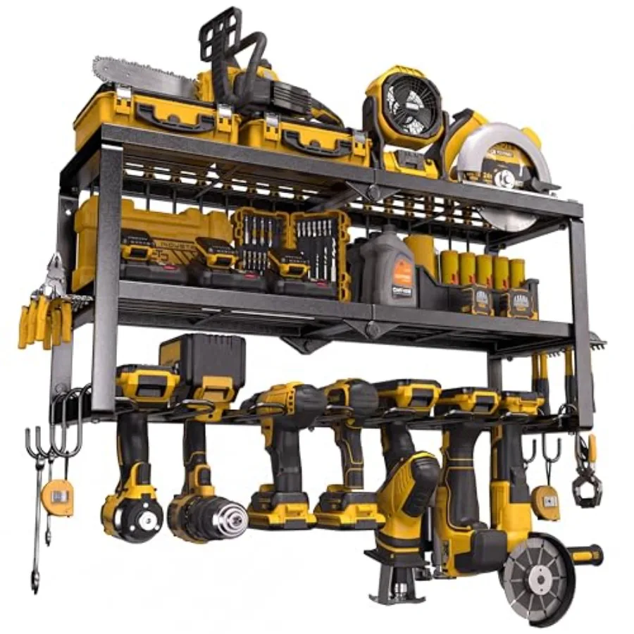 

Garage Wall Power Tool Organizer, Thickened Metal Stable Rack for Drills, Screwdrivers & Batteries