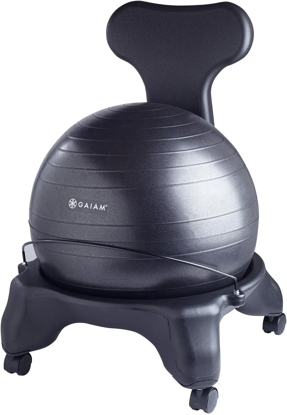 Black Classic Balance Ball Chair – Stability Seat for Balanced Sitting