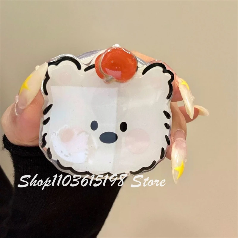 

Корейский вращающийся магнитный держатель для телефона с милым щенком, подставка для телефона Griptok Grip Tok, поддержка iPhone 16, 15, аксессуары Magsafe Smart Tok