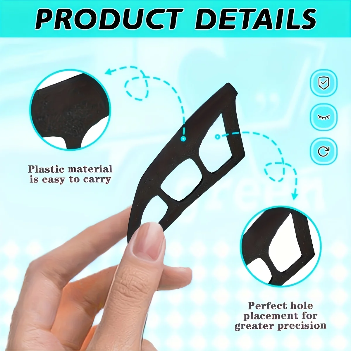 Eyeshadow Tool Set, Eyeshadow Assistant, Reusable Eyeshadow Guides, Makeup Stencil Tool with Brushes for Creating Cat Eyeliner