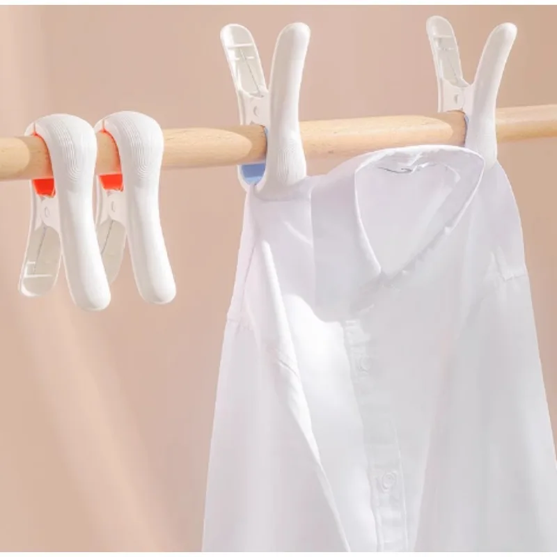 Clothes Pegs 10x7cm Windproof Clips Pack of 2 for Quilt Drying Non Slip No Mark Clothes and Bed Sheet Fixing Clamp
