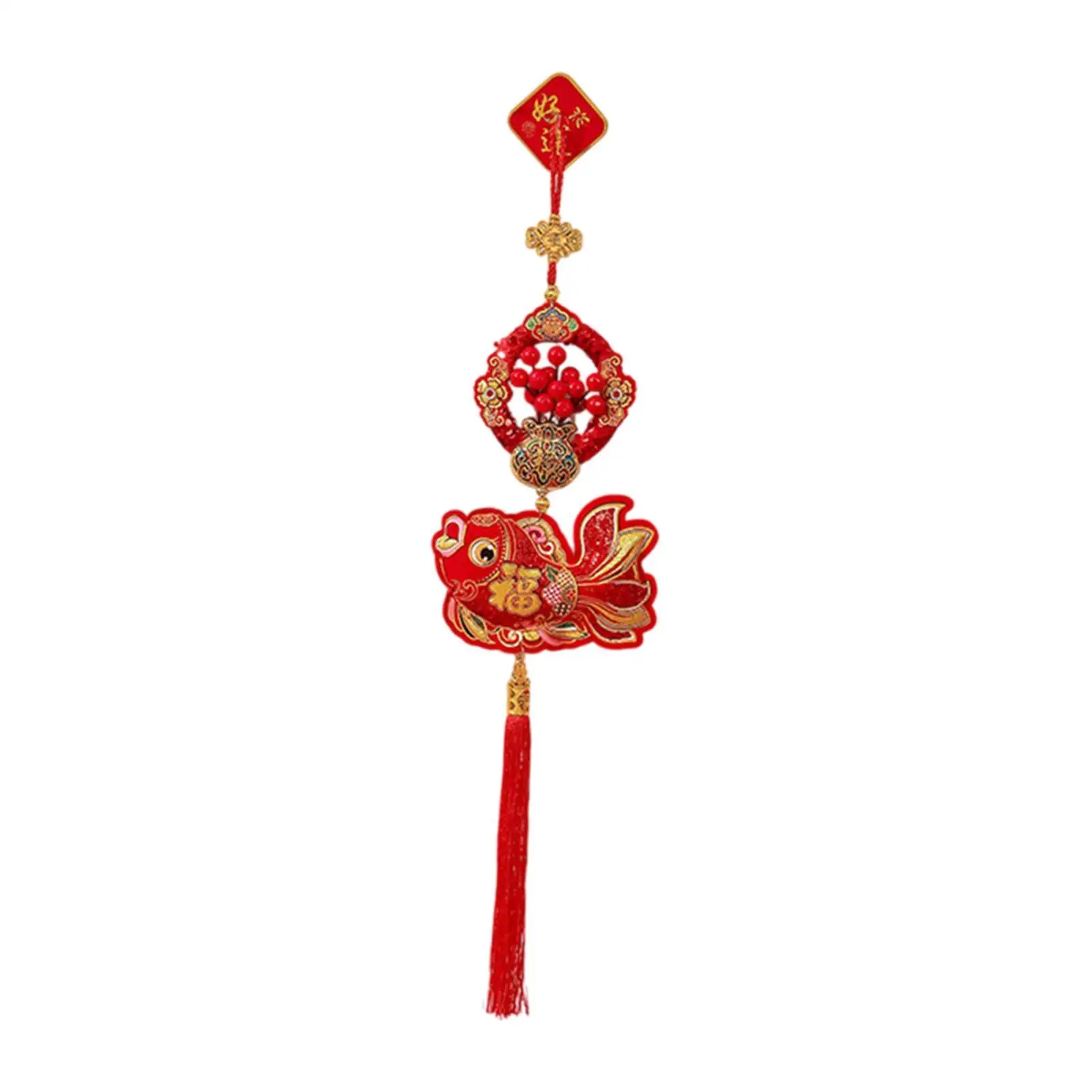 Chinese New Year Decoration Lunar New Year Hanging Pendent for Home Decor Oriental Spring Arrangement for Wall Farmhouse Door