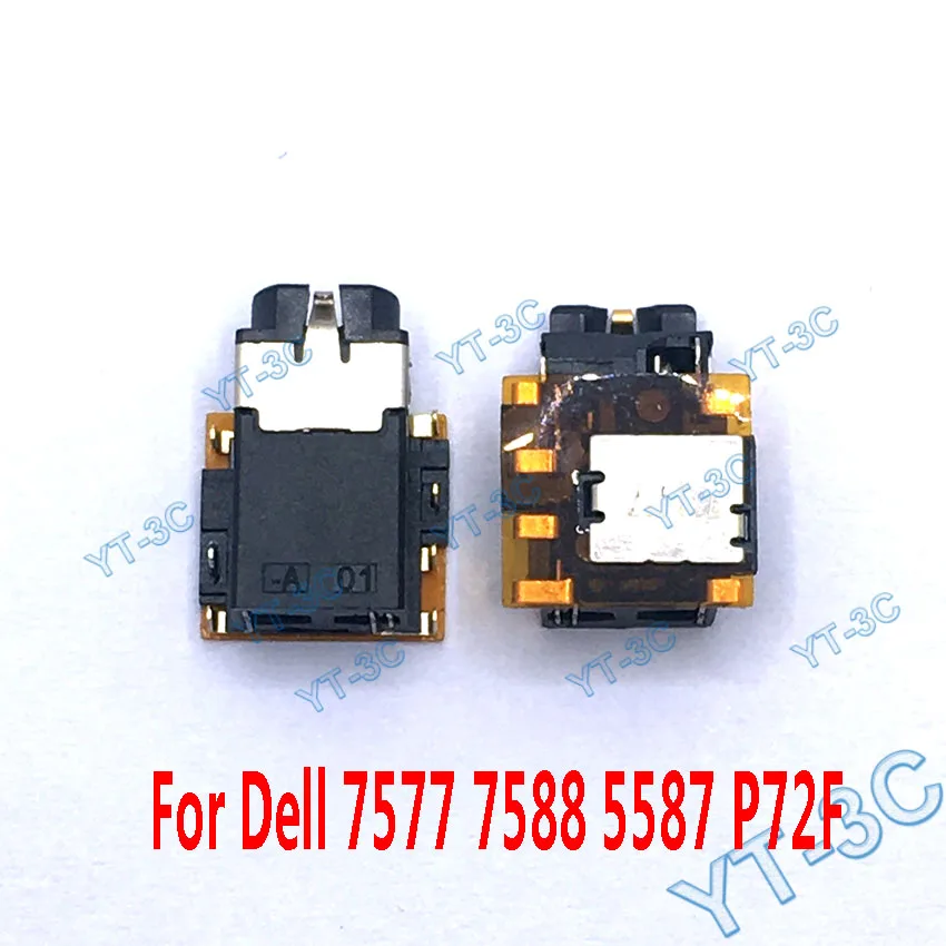 2PCS 새로운 오디오 잭 헤드폰 포트 커넥터 소켓 노트북 3.5mm 7pin, Dell 7577 7588 5587 P72F