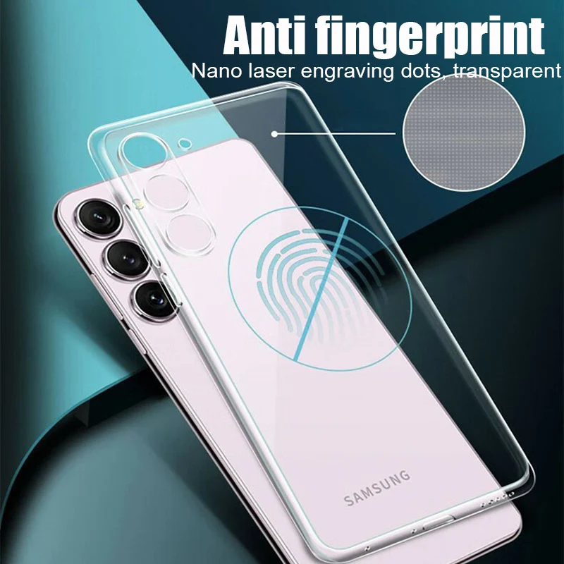 Transparent Phone Case for Samsung Galaxy S25 S24 S23 Ultra S24 Fe Silicone Soft Cover for Samsung S20 S21 Ultra S10 Plus S10E