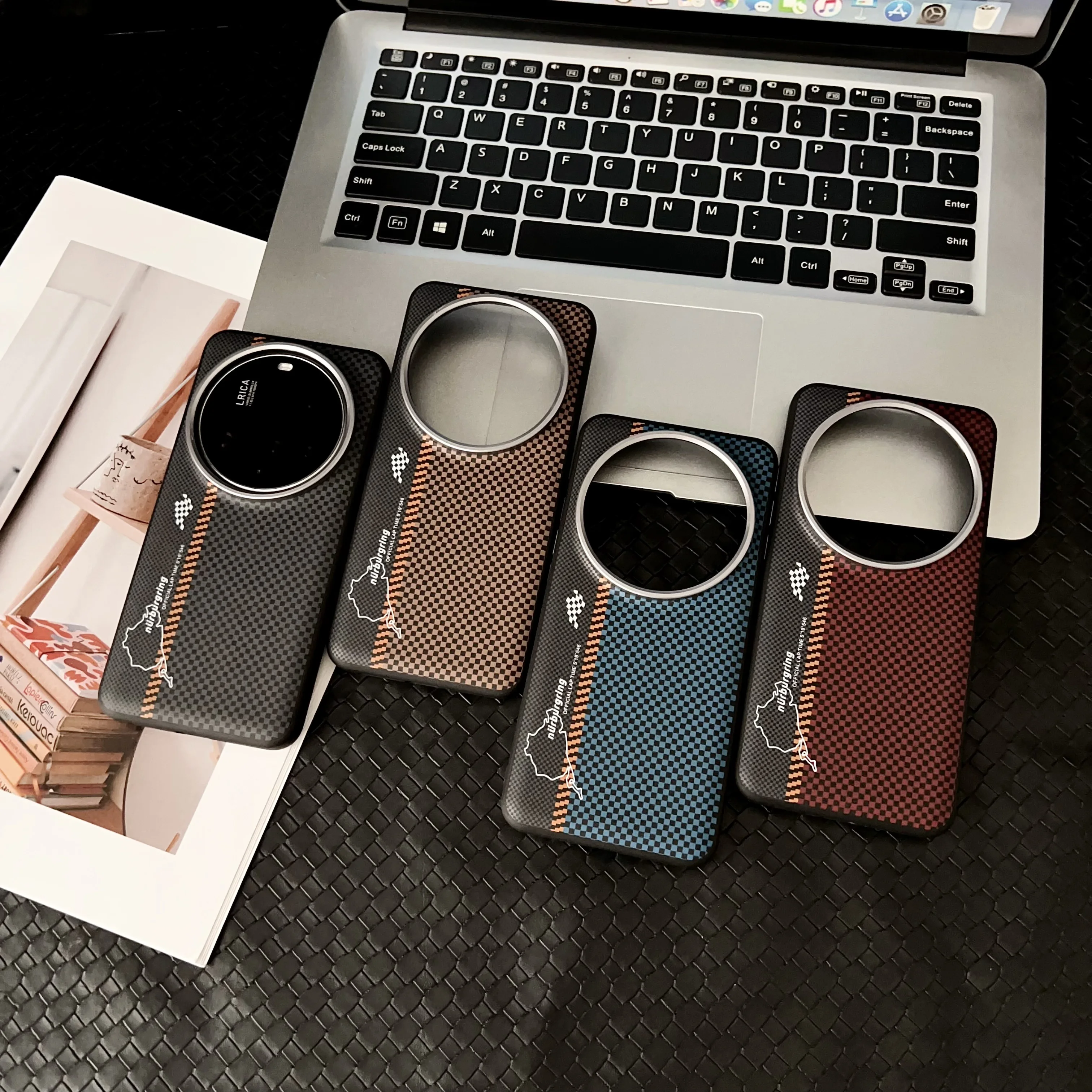 

For Xiaomi 15 15 Pro 15 Ultra Large Hole Textured Color-Blocked Anti-Fingerprint Anti-Drop Phone Case