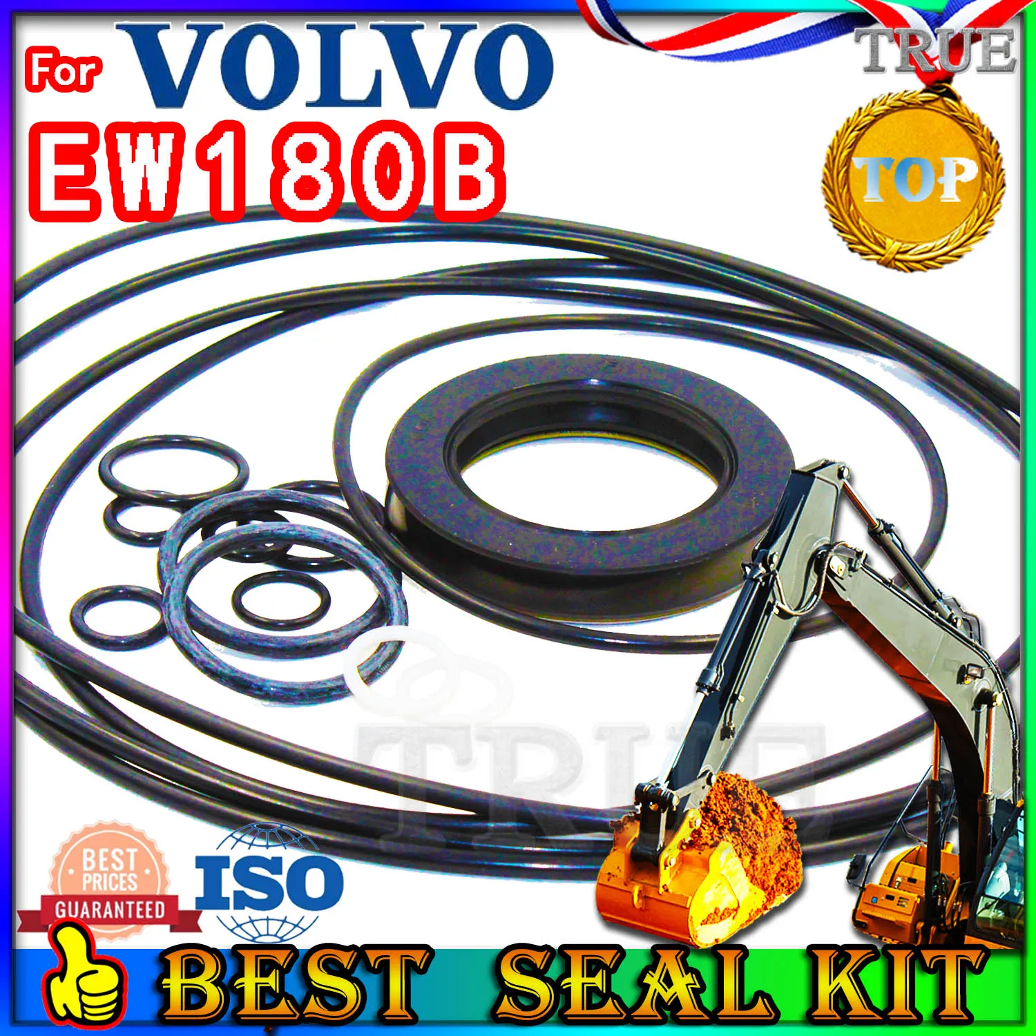 

For VOLVO EW180B Oil Seal Repair Kit Boom Arm Bucket Excavator Hydraulic Cylinder Regulator Injector Foot PPC Loader STICK type