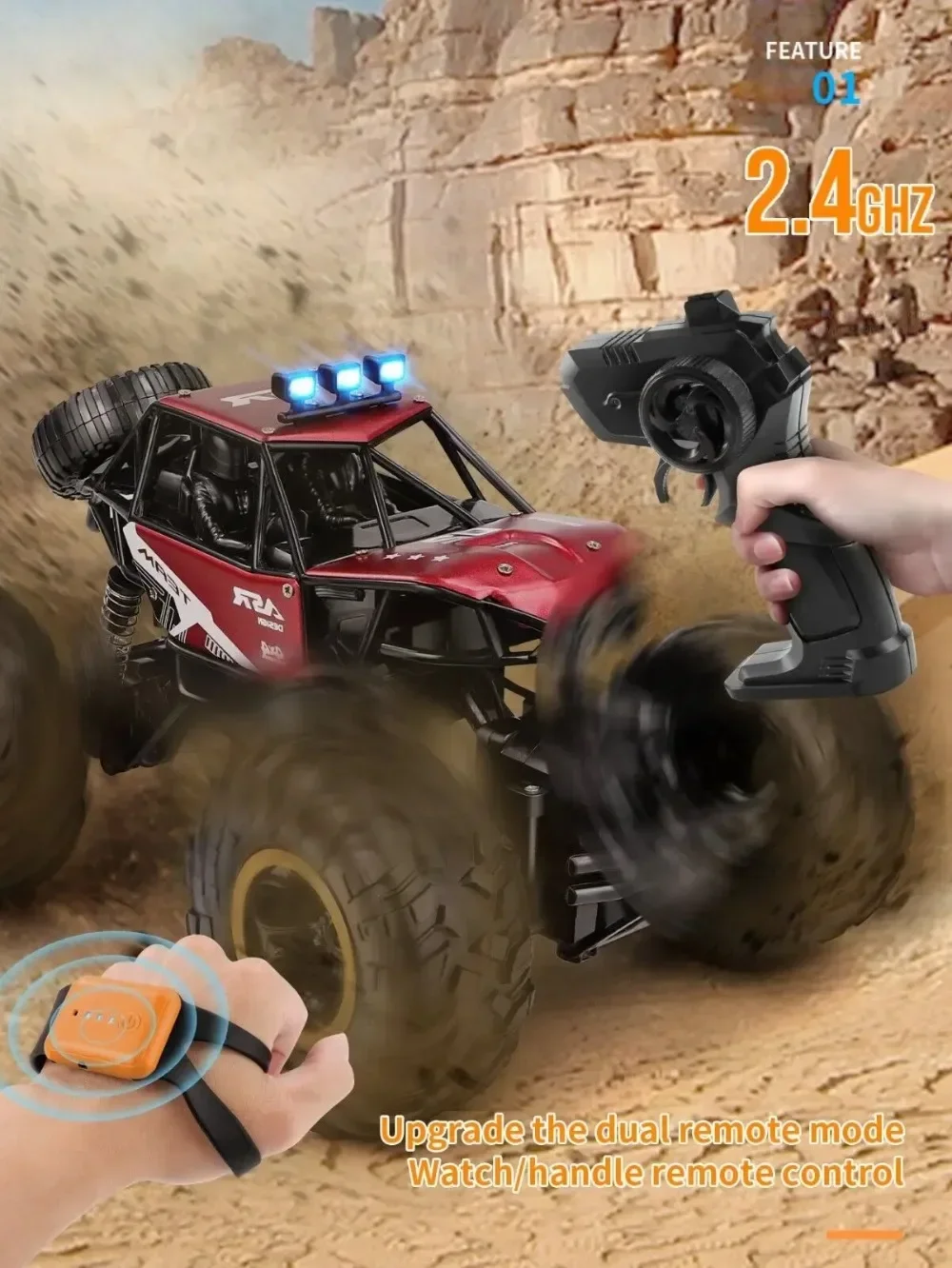 1:16 4WD RC Car 30CM Metal Alloy Body High Speed Racing Off-Road 4x4 Vehicle RC Truck Electric Toys dla dzieci Prezent świąteczny