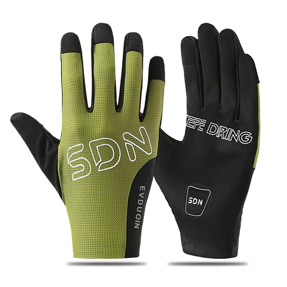 Outdoor Sommerhandschuhe Langfinger Fahrradhandschuhe Männer Frauen Eisseide atmungsaktives Mesh Touchscreen