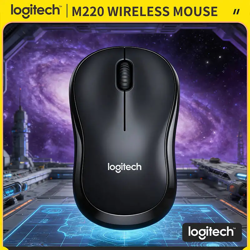 

Logitech M220 Quiet Wireless Mouse 2.4GHz Link 3 Buttons 18-Month Battery 1000 DPI Precision Daily Office Tasks Tool