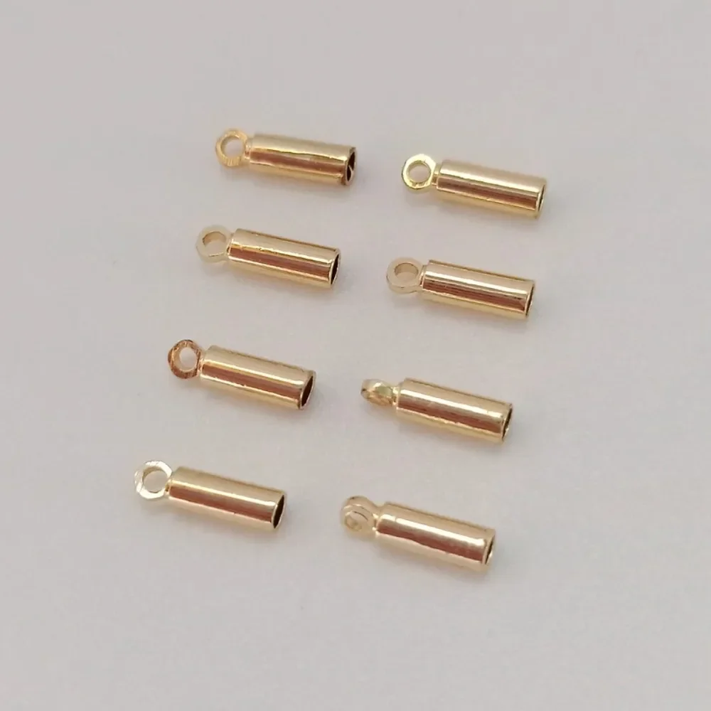 

14K Gold-plated End Tube Bracelet, Necklace, Bead Chain, Leather Rope Connection, End Bag Buckle Sleeve, Diy Material Matching