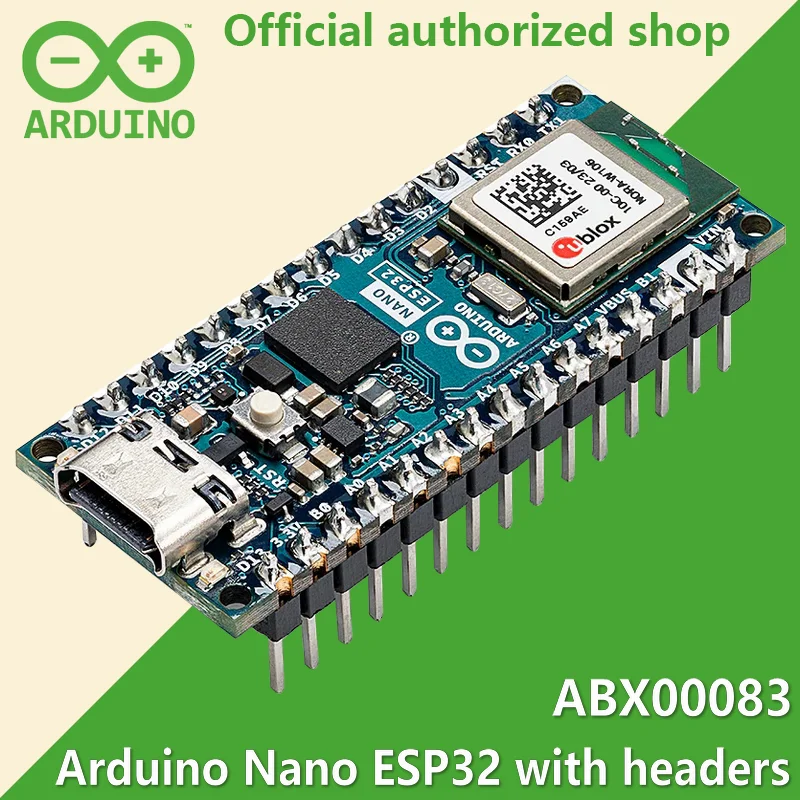 اردوينو نانو ESP32 مع رؤوس ABX00083 u-blox NORA-W106 ESP32-S3 لوحة تطوير مستوردة من إيطاليا أصلية جديدة