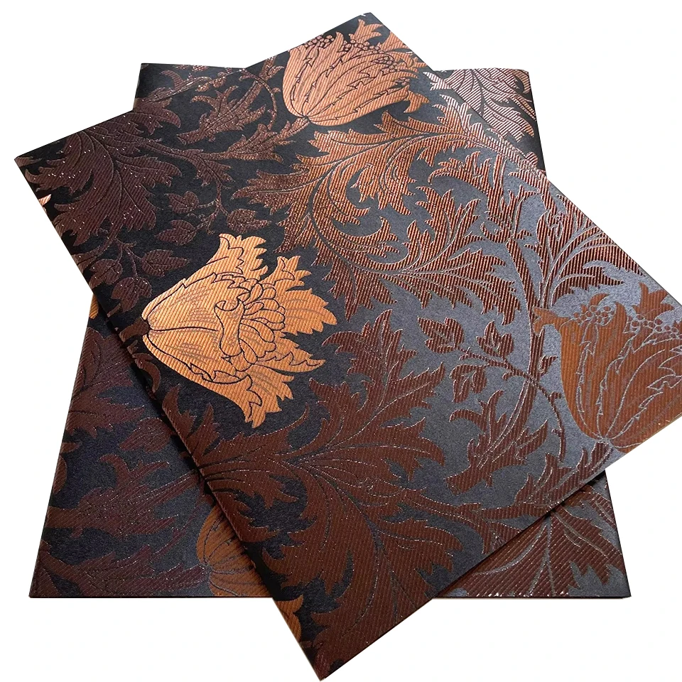 

Elegant Brown Nigerian Gele for Wedding, 2.5 Yards African Headwrap & Ipele 2-Piece Set For Wedding Party TXH-20-10