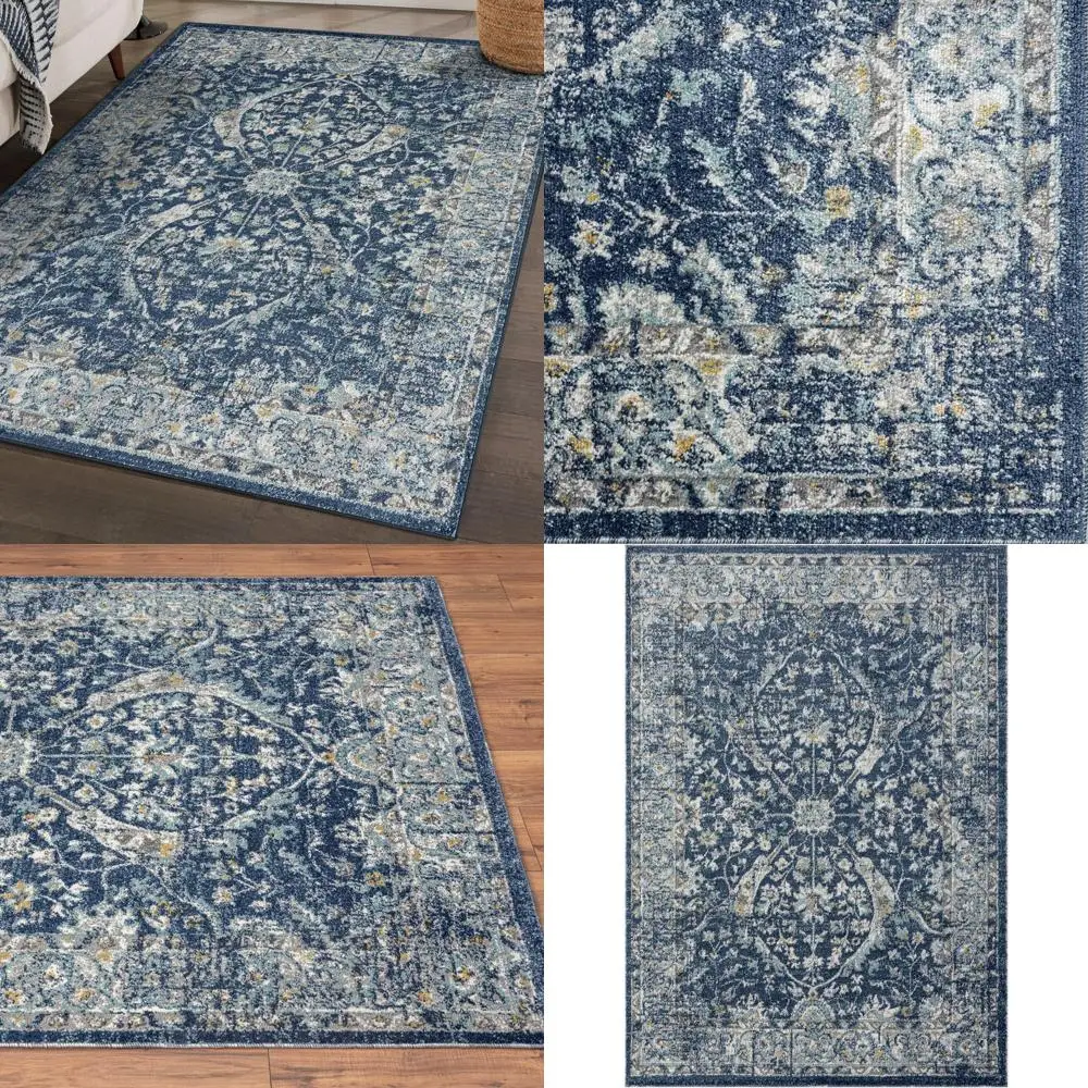 

Euston Collection 8060 Blue 9x12 Modern Oriental Area Rug by LUXE WEAVERS