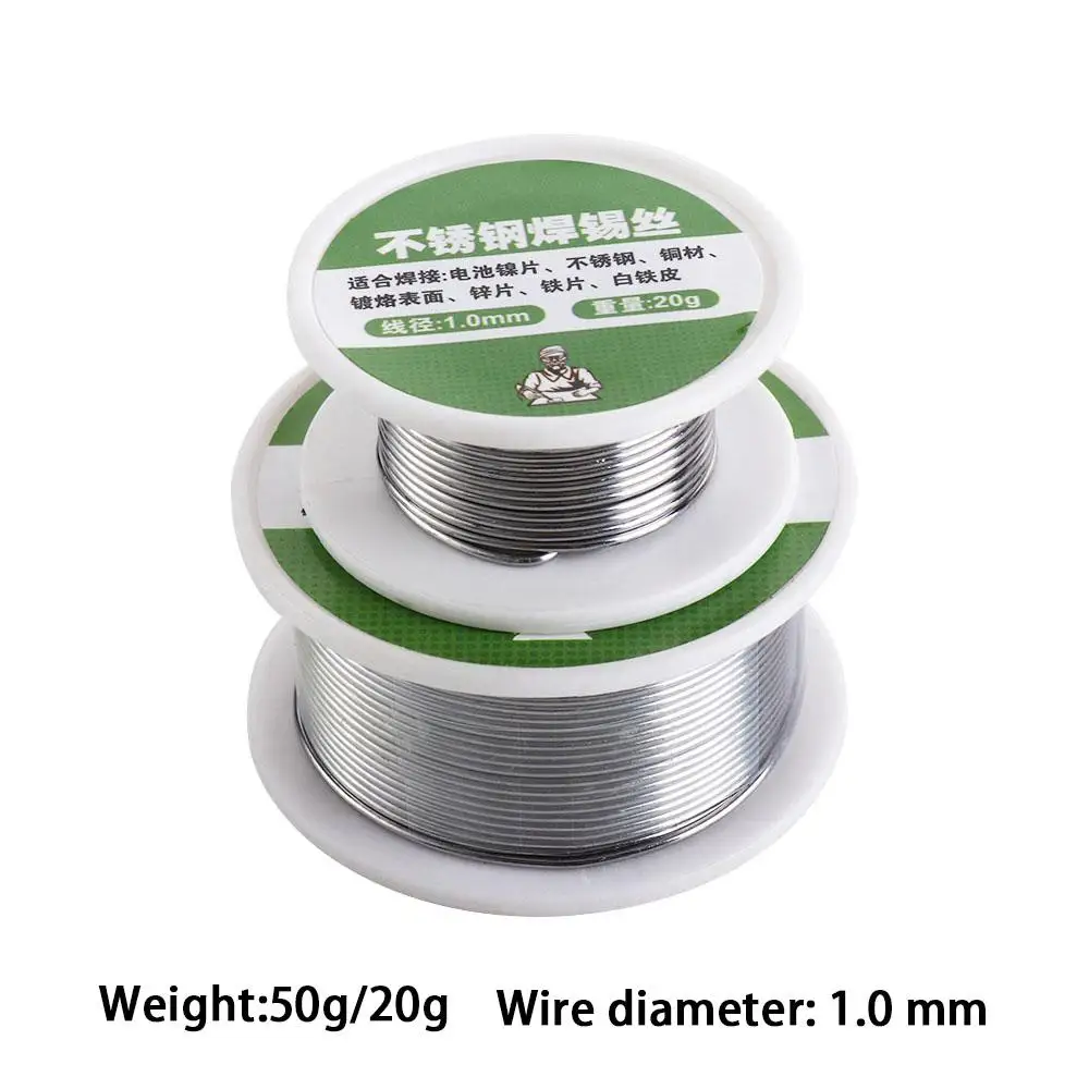 1.0mm Low Temperature Solder Wire No Gas Lighter Welding Wire Nickel Aluminum Stainless Steel Soldering Wire Weldding Accessorie