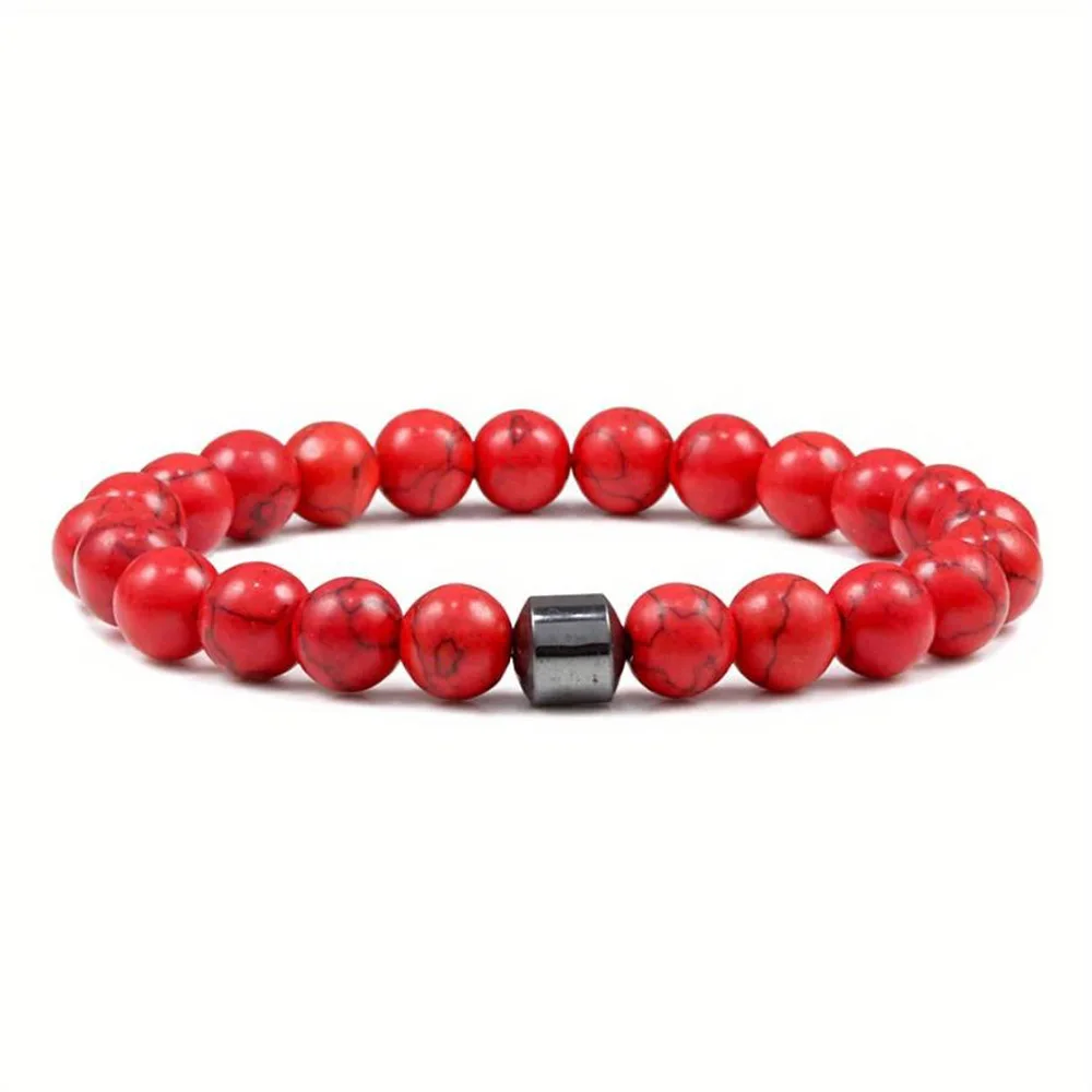 Herrenarmbänder verjüngt Ihren Geist mit einem magnetischen Tigerauge-Lava-Karte, schimmerndem Malachit-Stein-Armband für Männer und Frauen – Detail 11