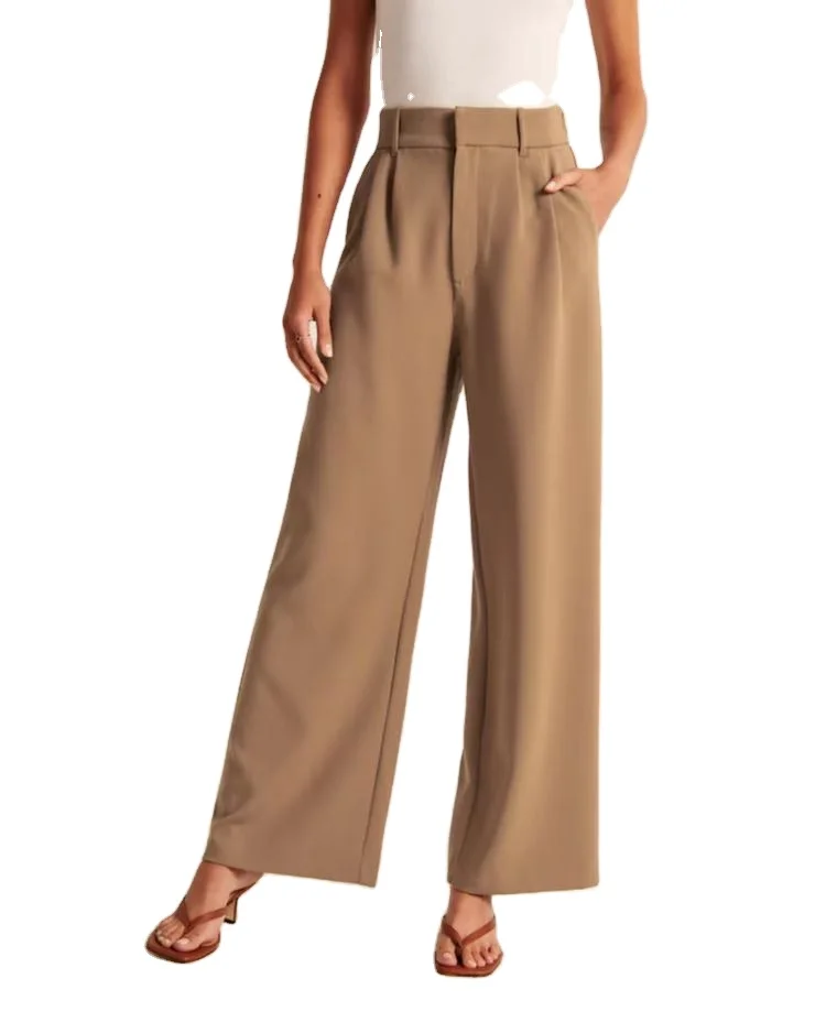 

Woman's Work Pants Wide Leg Trousers Casual Long Pant Wide Pant Ankle Nine Quarter