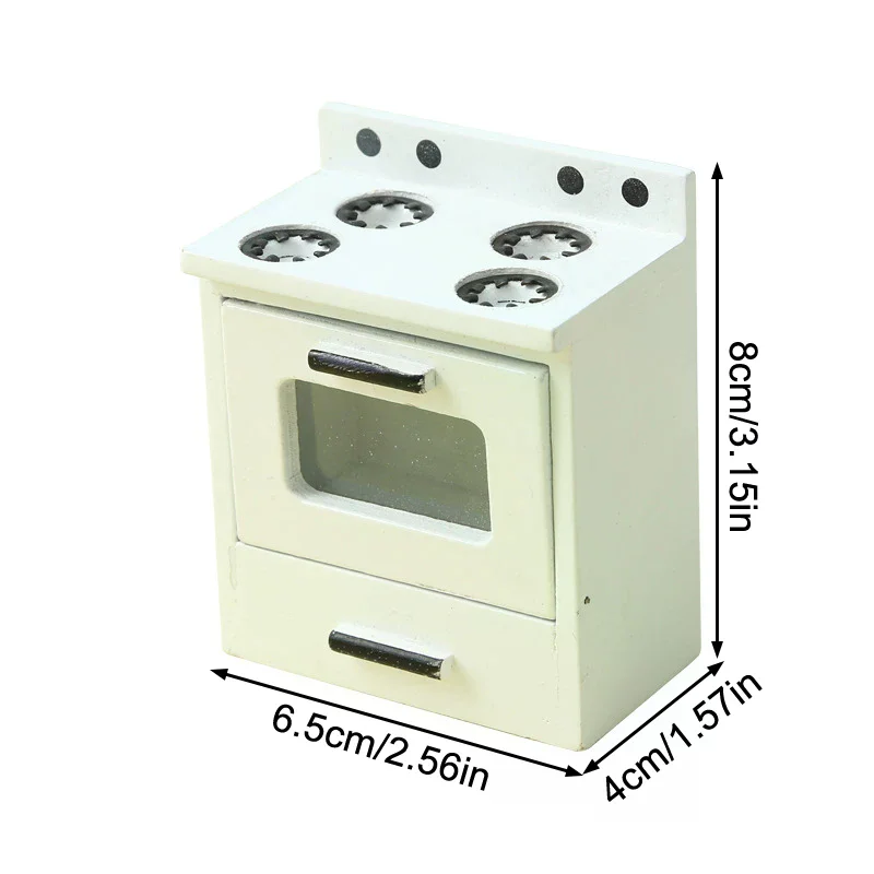 เตาแก๊สจำลองสำหรับบ้านตุ๊กตา 1/12 ของเล่นจำลองครัวขนาดเล็ก เฟอร์นิเจอร์ตกแต่งบ้านตุ๊กตา ของเล่นเสริมสร้างจินตนาการ