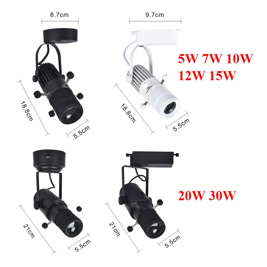 Imagem -06 - Refletor de Teto Led com Abertura Ajustável Regulável 20 30w com Padrão Variável Remoto Luz de Pista Led para Decoração Comercial de Loja