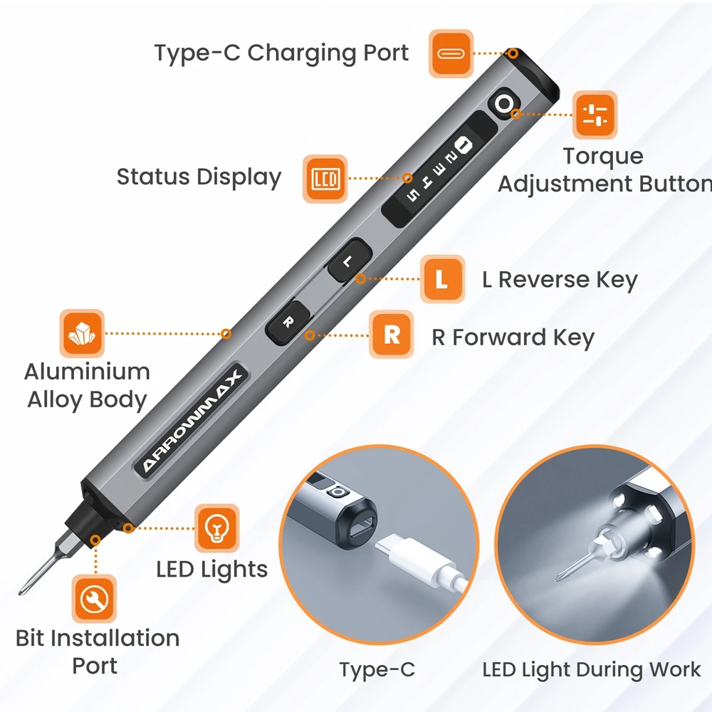 Imagem -06 - Conjunto de Chave de Fenda Elétrica com 72 Bits Magnéticos Ses Torque Engrenagens Display Oled Recarregável Portátil sem Fio Novo