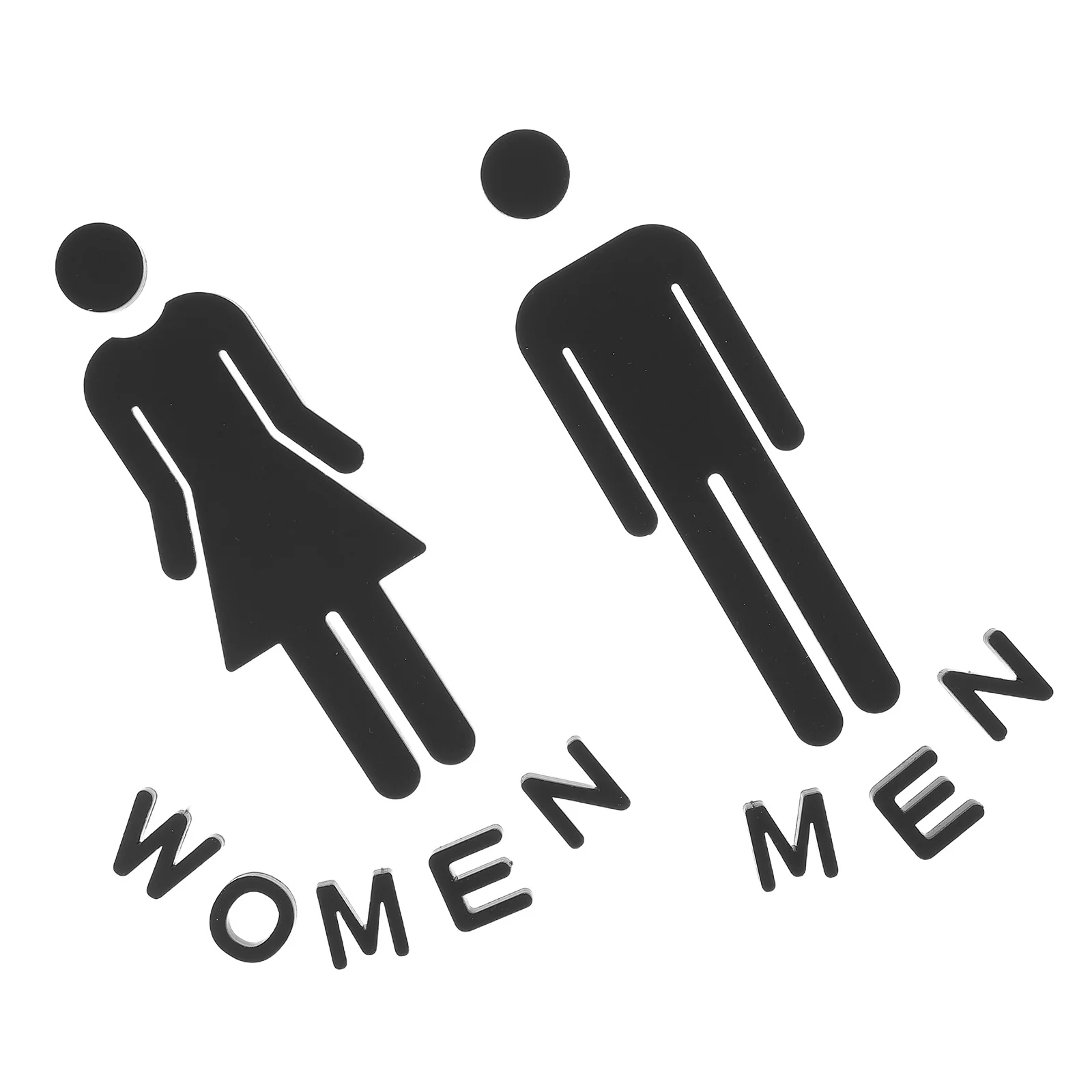 

2Pcs Restroom Sign Acrylic Bathroom Door Marker Waterproof Waerresistant Male Female Lavatory Sign Commercial Office Washroom