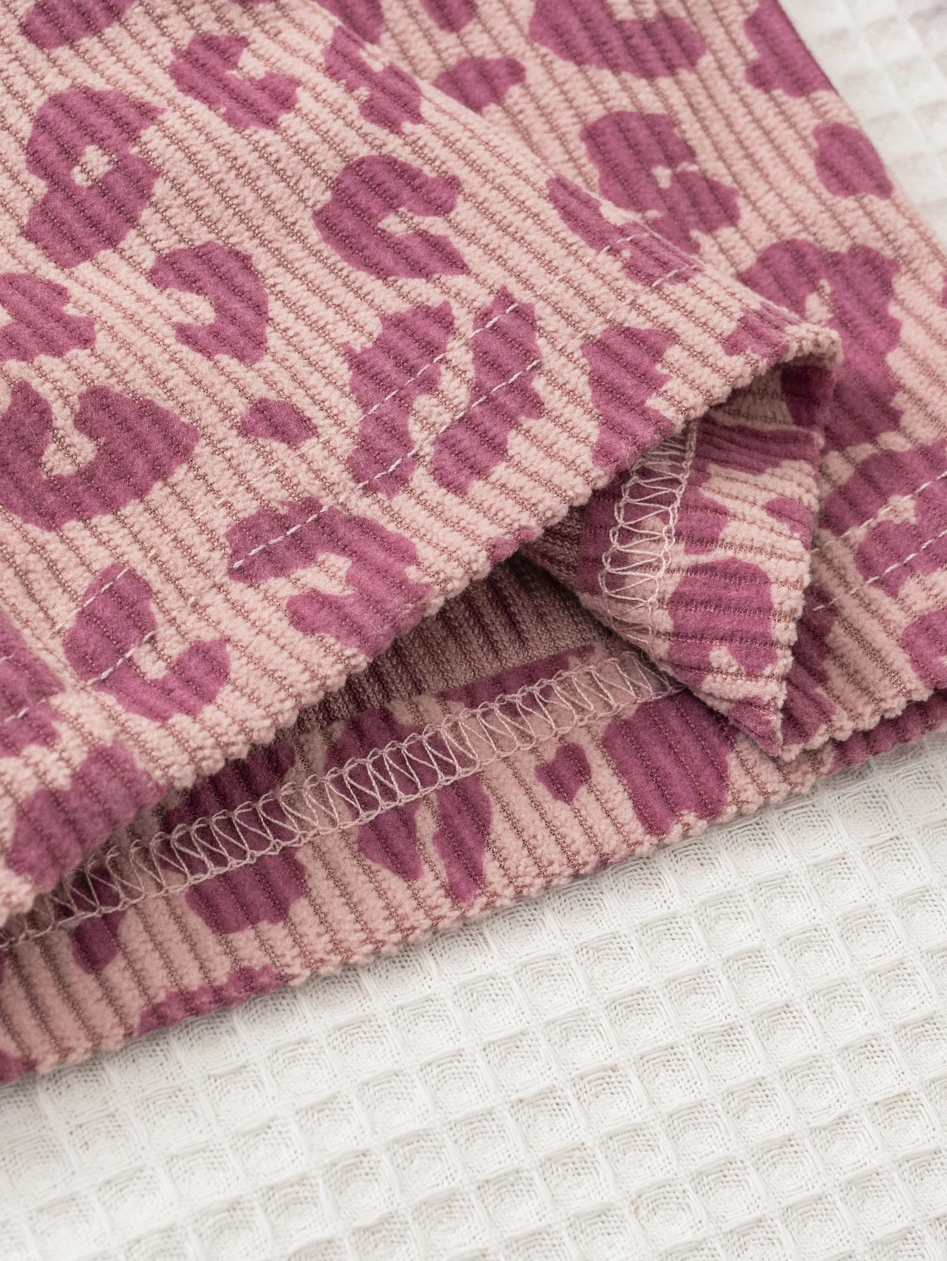 Mädchen Einteiler Overall Leopardenmuster Cord-Jumpsuit Weites Bein Latzhose Mädchen Rüschen-Träger-Strampler Herbst Kinderkleidung – Detail 5