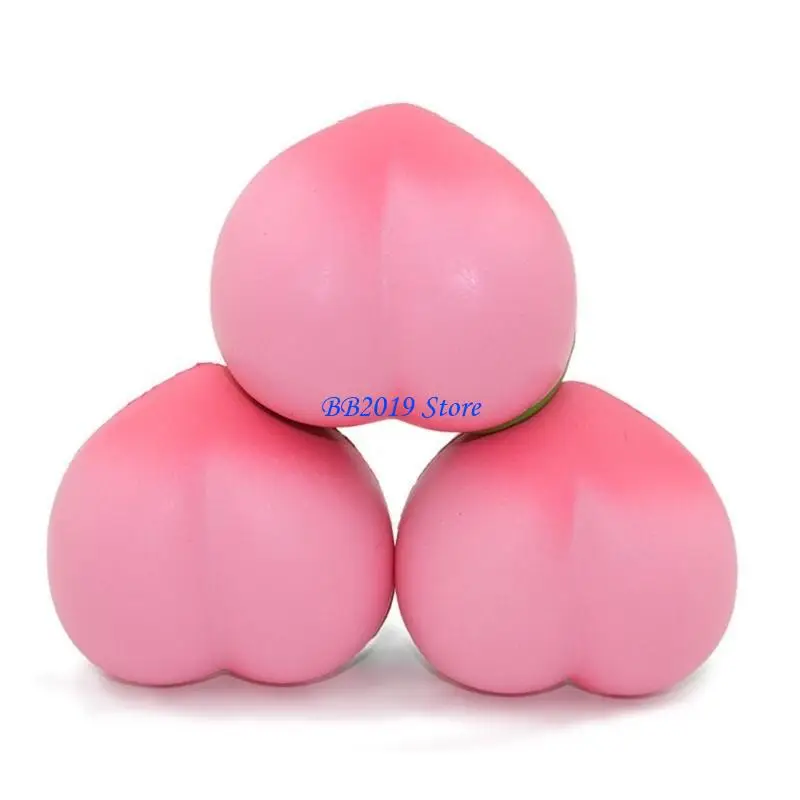 Q0KB Realistic Peach Squeeze Toy Stretchy Design Hand Therapy Anxiety Relief