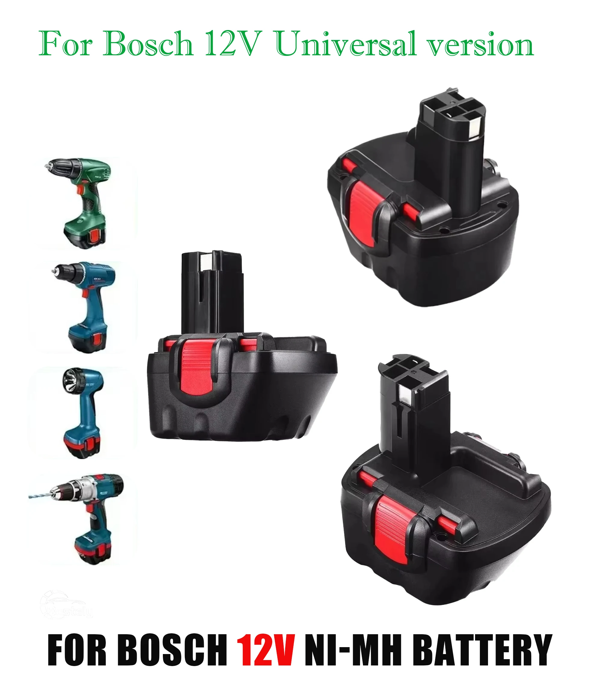 12V Drill Ni-MH PSR1200 Rechargeable Battery For Bosch  AHS GSB GSR 12 VE-2,GSB 12 VE-2,PSB 12 VE-2, BAT043 BAT045 BTA120